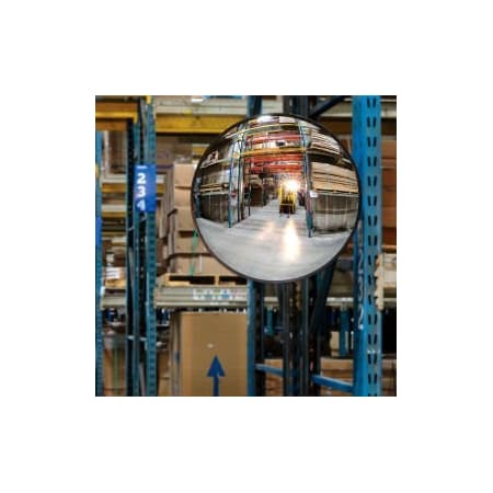 Vision Metalizers Round Acrylic Convex Mirror Indoor 26 Dia. 160 Degree Viewing Angle IC2600(NR490122)
